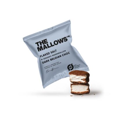 Skumfiduser med mørk chokolade & salt, 1 stk. flowpack - The Mallows