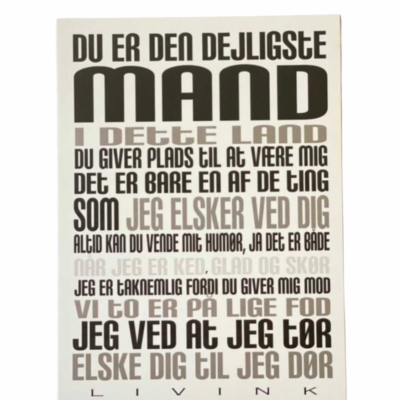 Kunstkort - MAND, 14,8 x 21 cm