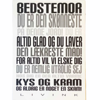 Kunstkort - BEDSTEMOR, 14,8 x 21 cm