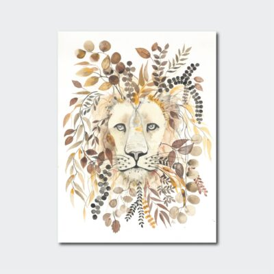 Plakat "løven" 13x18 cm - Annemette Voss Fridthjof