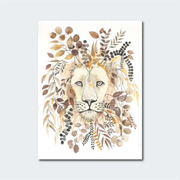 Plakat løven 13x18 cm - Annemette Voss Fridthjof