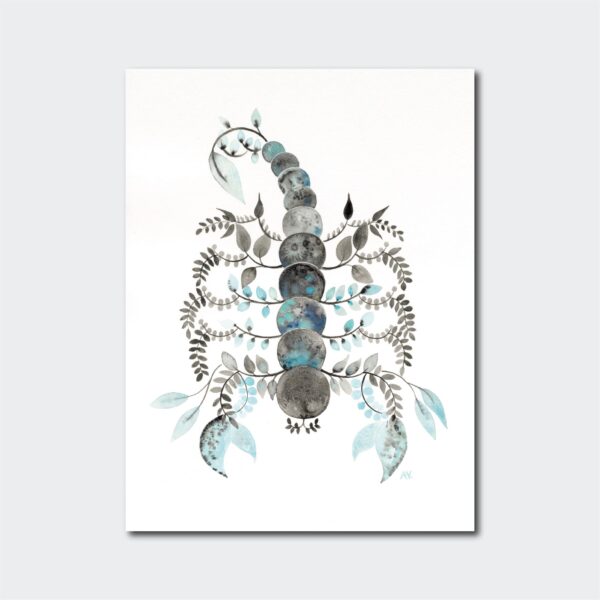 Plakat "skorpion" 13x18 cm - Annemette Voss Fridthjof