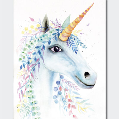 Plakat "unicorn" 13x18 cm - Annemette Voss Fridthjof
