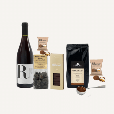 Tak for indsatsen - gave med vin, kaffe og sødt