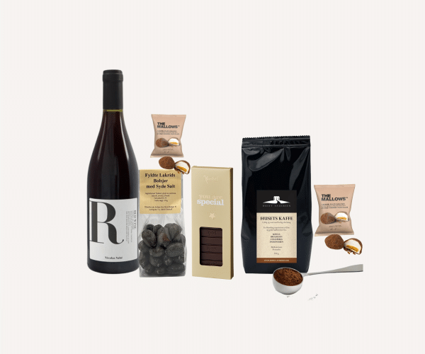 Design uden navn (5).png Tak for indsatsen - gave med vin, kaffe og sødt