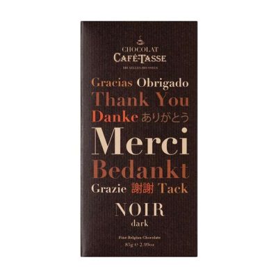 "Tak" chokoladebar, mørk chokolade 60% - Café-Tasse
