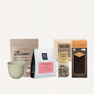 Kaffegaven - gave med kaffe, sødt og kop