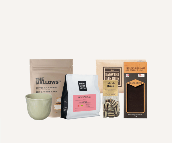 Kaffegaven - gave med kaffe, sødt og kop