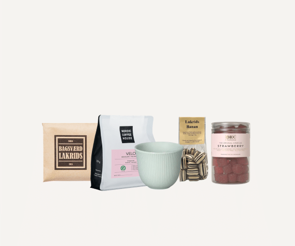 Kaffegaven - gave med kaffe, sødt og kop