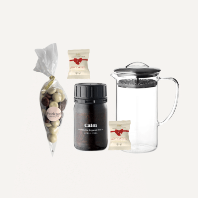 Teatime - gave med te og chokolade