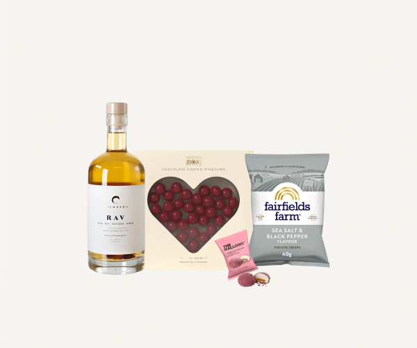 Hyggelige stunder - gave med rom og søde sager