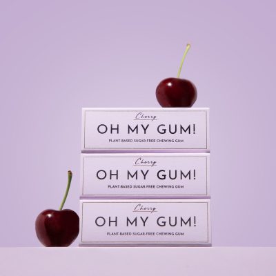 Plantebaseret tyggegummi, cherry - OH MY GUM!