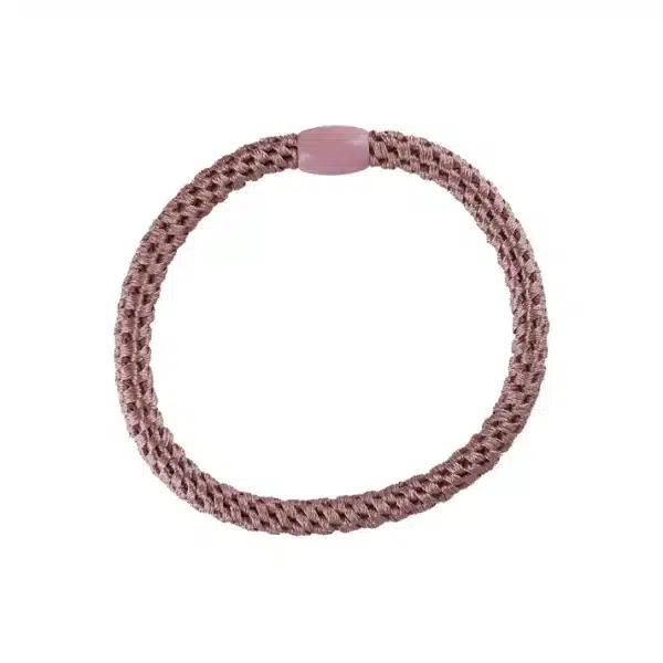Flettet hårelastik, tynd - Antique rose - By Stær