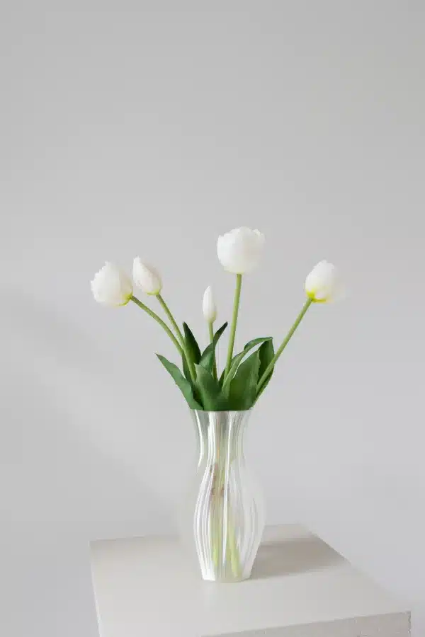 5 stk. fyldige tulipaner, hvid - Bloom Objects