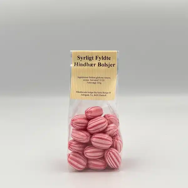 Syrligt Fyldte Hindbær Bolsjer - Mols Bolsjer