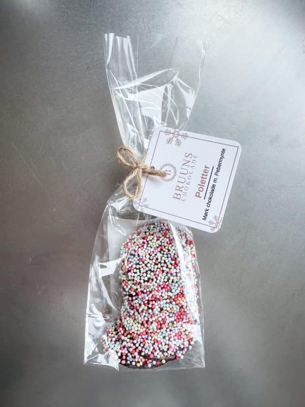 Poletter m. pebermynte - Bruuns chokolade