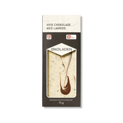 Hvid chokolade med lakrids - Økoladen