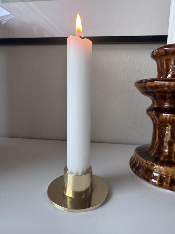 PRELOVED lille messing lysestage til kronelys