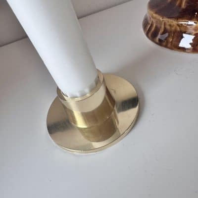 PRELOVED lille messing lysestage til kronelys