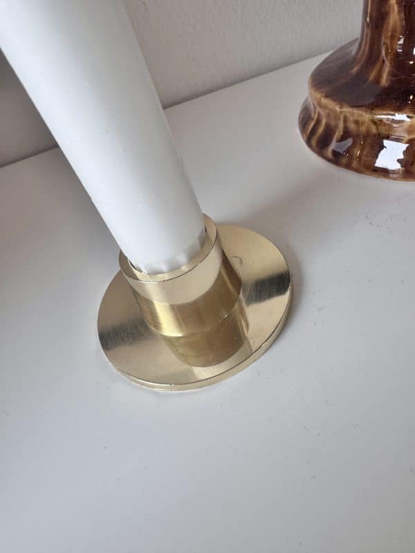 PRELOVED lille messing lysestage til kronelys