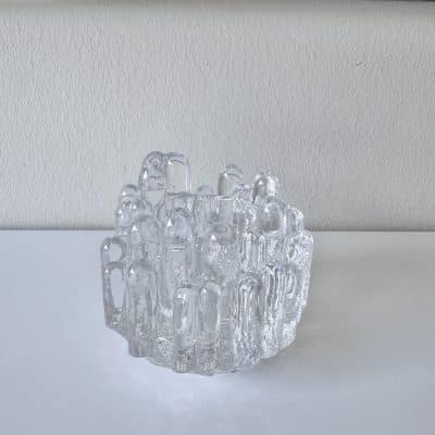 PRELOVED Kosta Boda Polar fyrfadsstage – svensk designklassiker af Göran Wärff