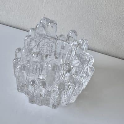 PRELOVED Kosta Boda Polar fyrfadsstage – svensk designklassiker af Göran Wärff - Billede 3