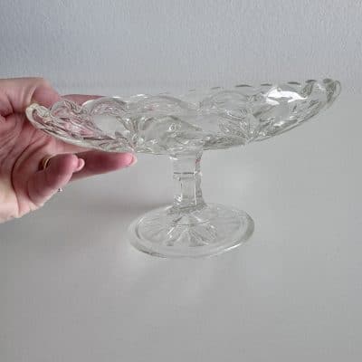 PRELOVED! Glas fad på fod - Billede 3