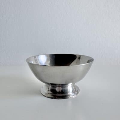 PRELOVED! Lille stål skål på fod  