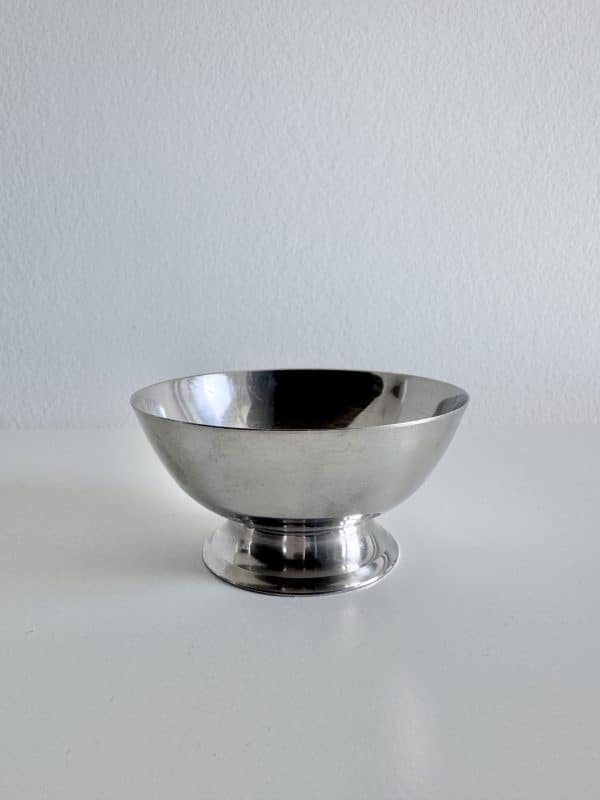 PRELOVED! Lille stål skål på fod  