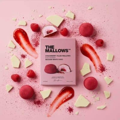 Jordbærfyldte skumfiduser - Hindbær og Belgisk hvid chokolade - The Mallows - Billede 3