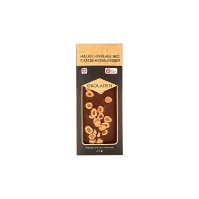 Mælkechokolade Med Ristede Hasselnødder - Økoladen