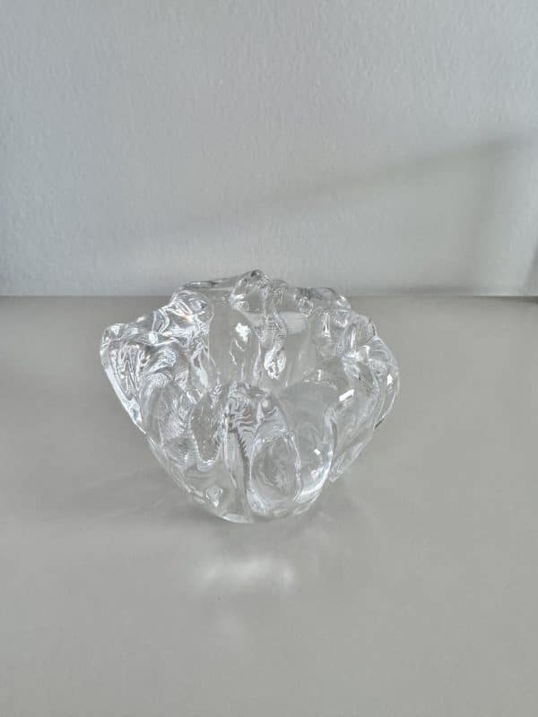 PRELOVED massiv glas fyrfadsstage