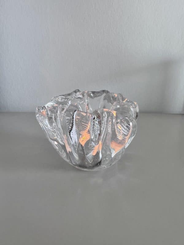 PRELOVED massiv glas fyrfadsstage